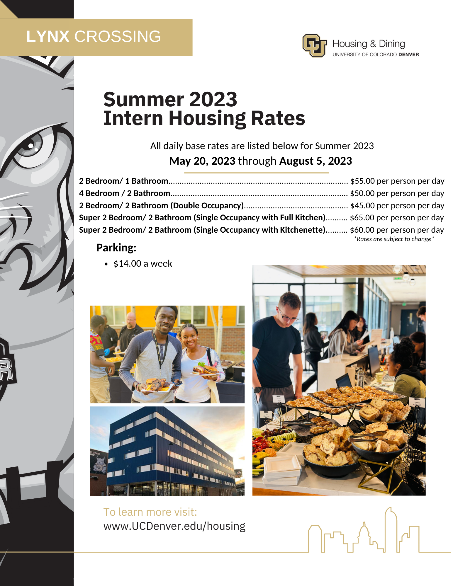 Summer 2023 Intern Rate Sheet
