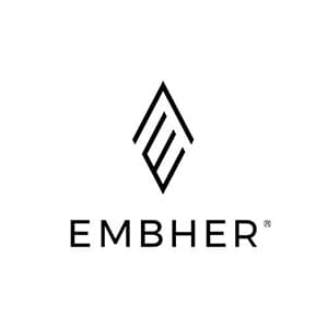Embher logo in black on a white background.