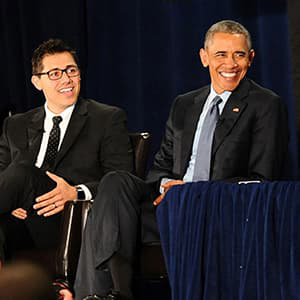 Justin Luke Riley with President Barack Obama
