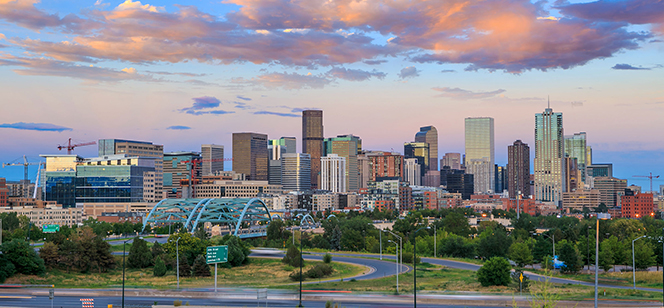 Denver panoramic late afternoon