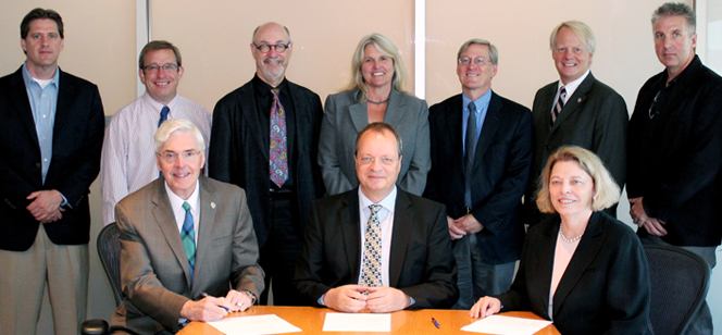 university representative Provost Roderick Nairn and R. Andreas Kraemer, among others