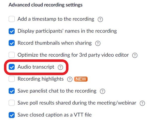 audio transcript