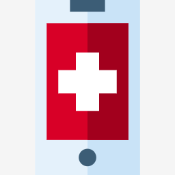 Mobile Phone with emergency cross