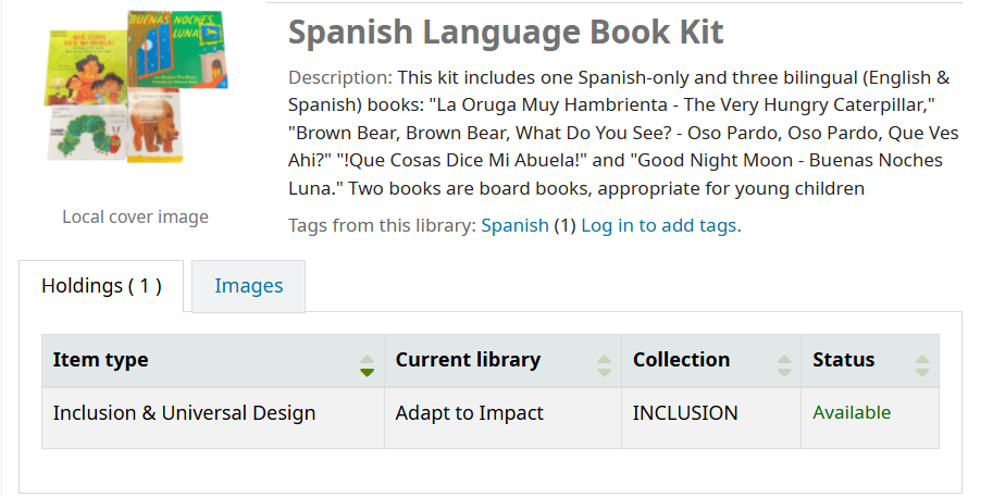 spanish language book kit