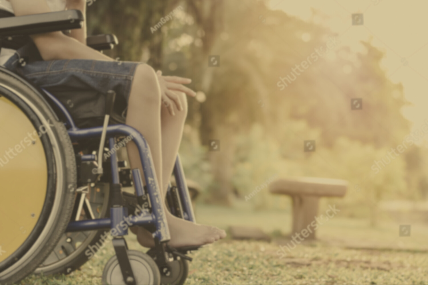 A person sitting in a wheelchair