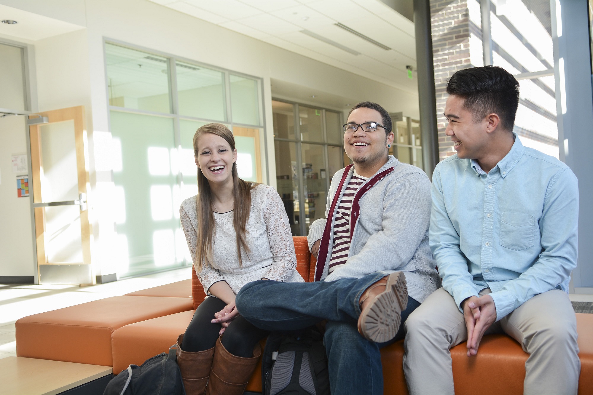 Students sitting next to each other